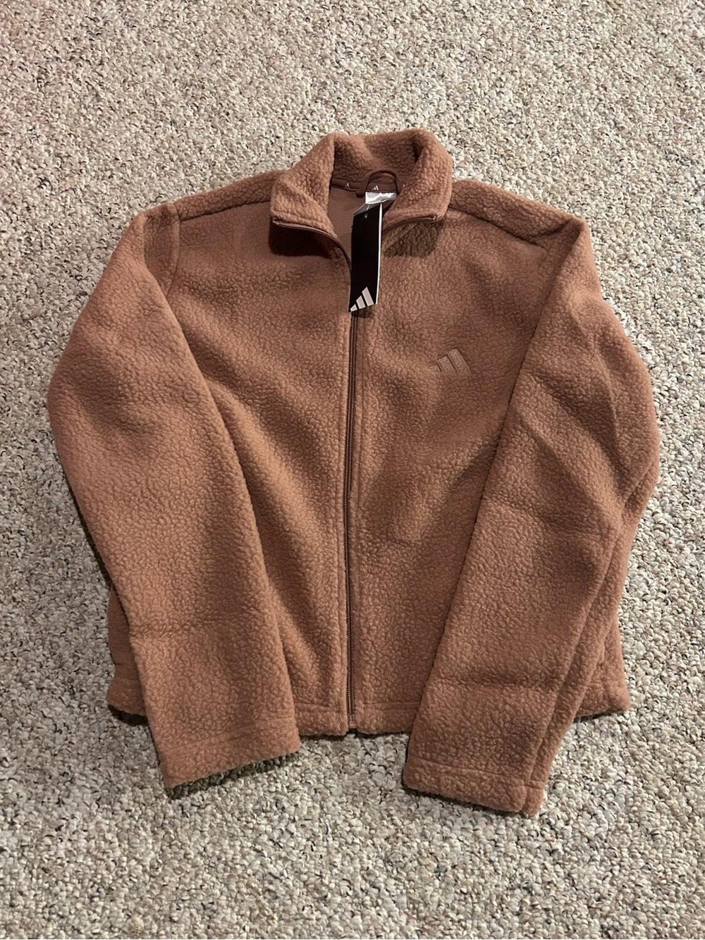 New adidas Women’s Fleece Sherpa Sweater Jacket - Size M NWT
